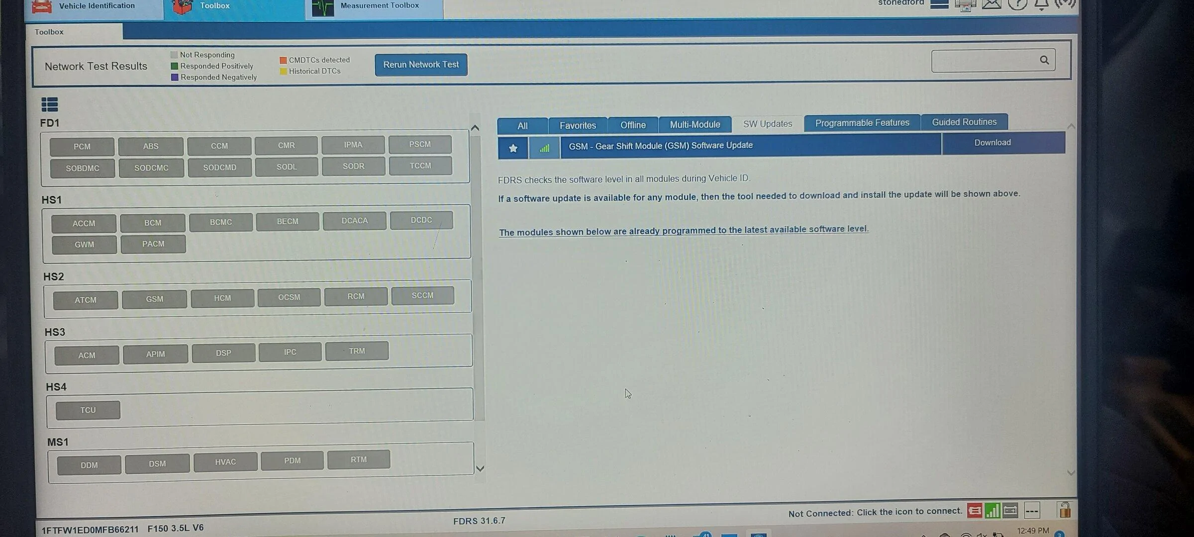 Ford F-150 ECU module programming guide using FDRS 16525469701561108437956524605829