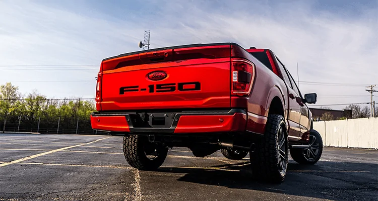 Ford F-150 Custom painted emblem on Rapid Red 1652708176676