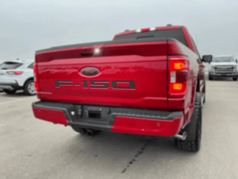 Ford F-150 Custom painted emblem on Rapid Red 1652708224454