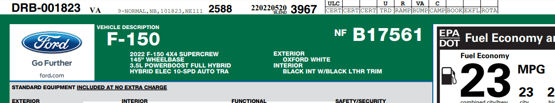 Ford F-150 05/16 Build Week 1653062993902