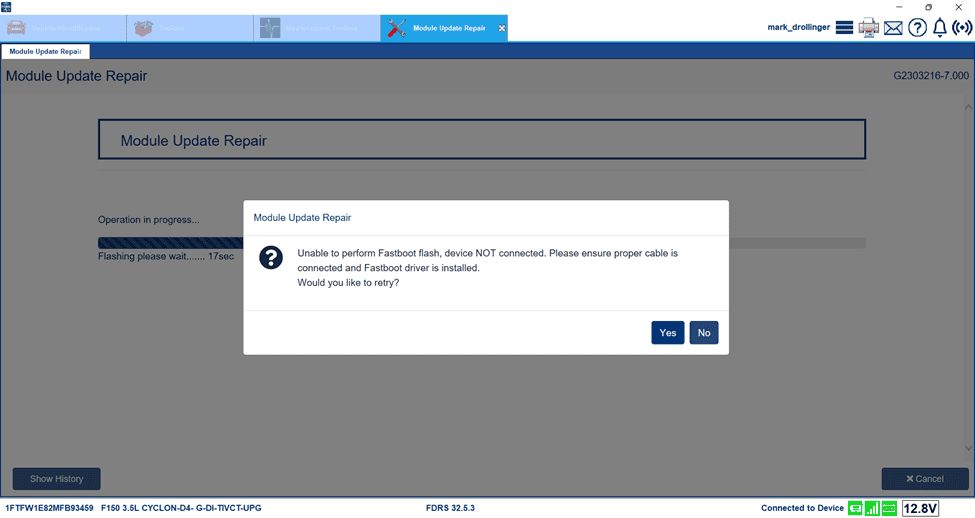 Ford F-150 ECU module programming guide using FDRS 1653090340222