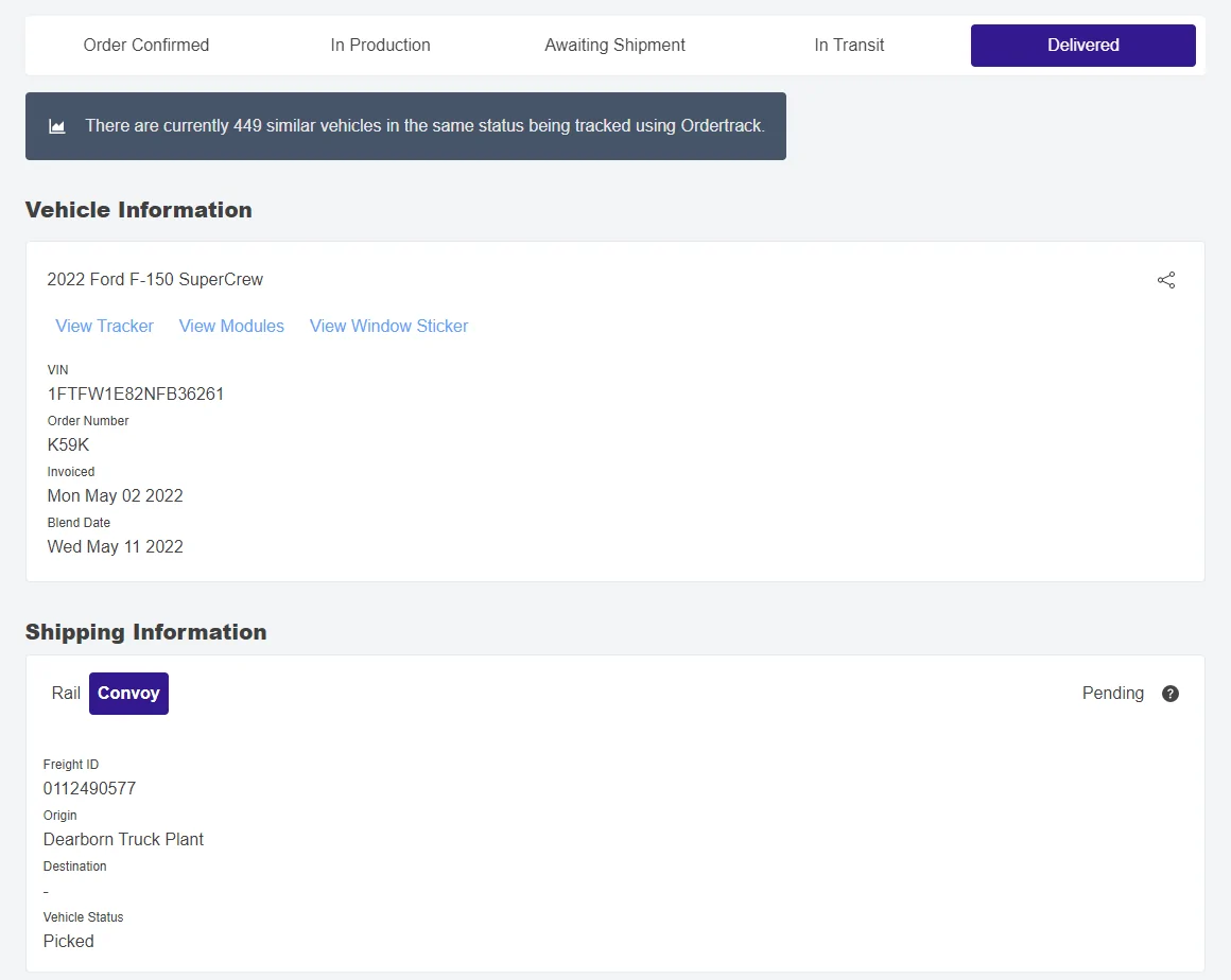 Ford F-150 05/09/22 Build week 1653406328005