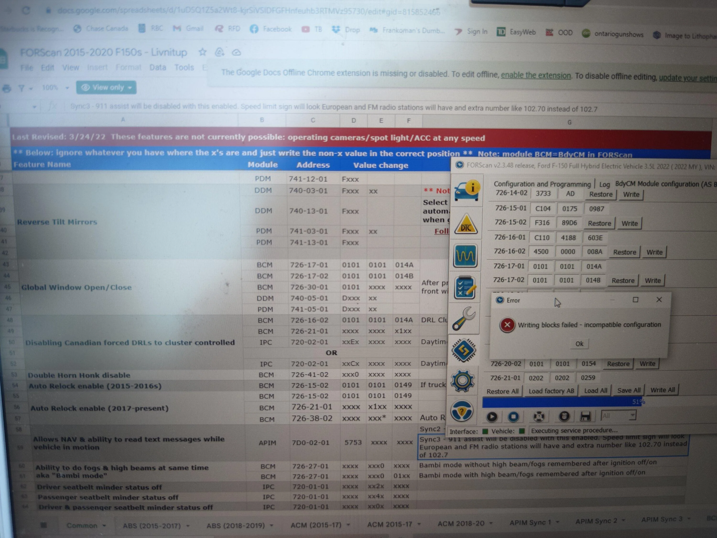 Ford F-150 2021+ F-150 FORScan List / Database / Spreadsheet 16564554968222097508304753380940