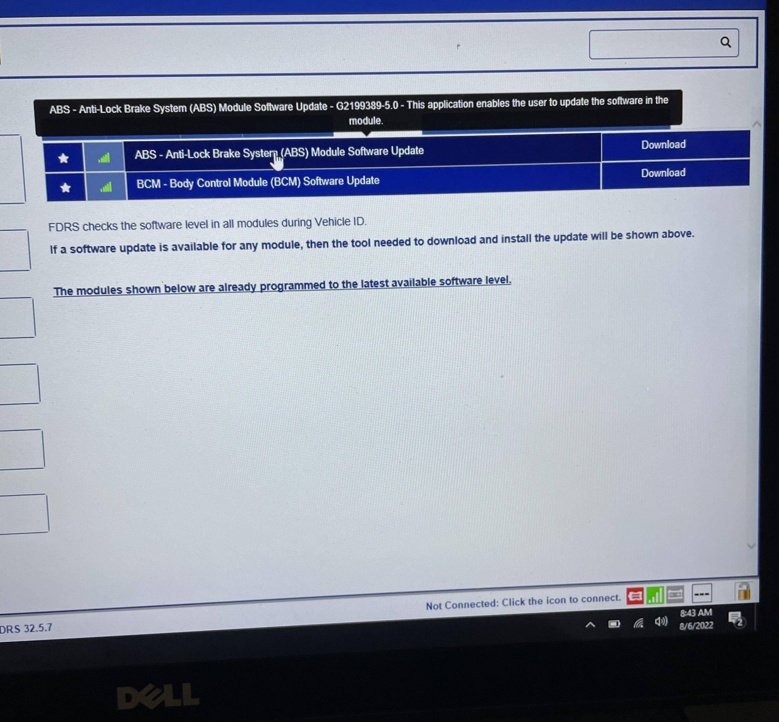 Ford F-150 ECU module programming guide using FDRS 1659803545778