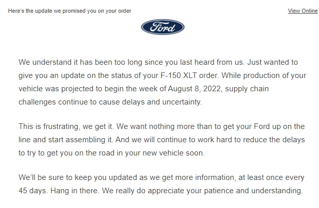 Ford F-150 8/8/2022 Build Week 1660899521948