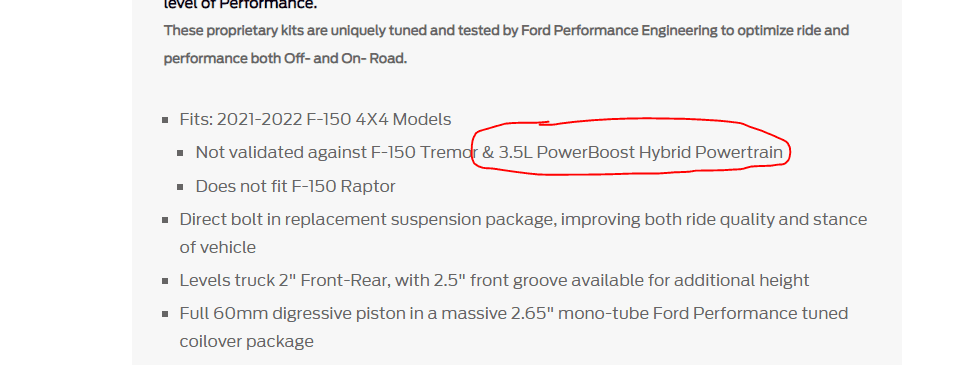 Ford F-150 2021-2023 F-150 Ford Performance Leveling Kit (by Bilstein) is released 1663867139949