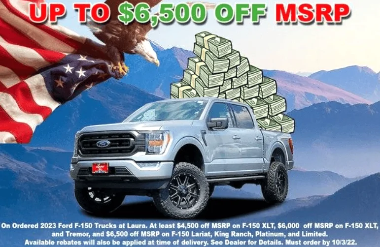 Ford F-150 3% Under invoice on a 2023 F-150 Order @ Granger Ford 1664522665411