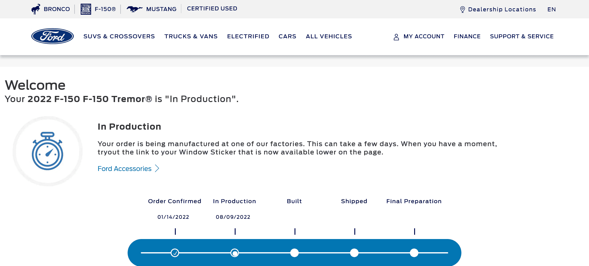 Ford F-150 8/8/2022 Build Week 1665061130737