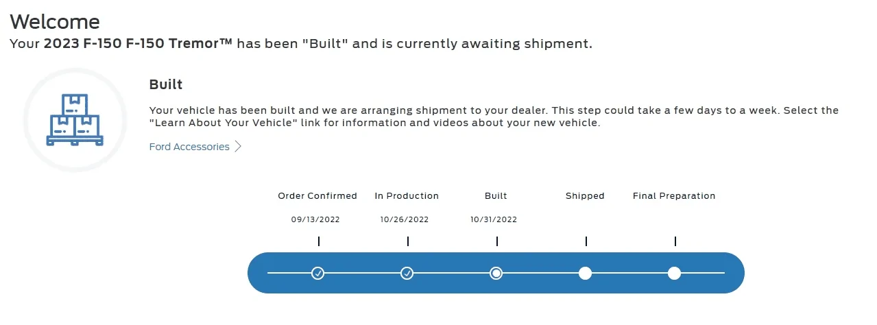 Ford F-150 10/24/22 - Build Week - MY 23 1667328088711