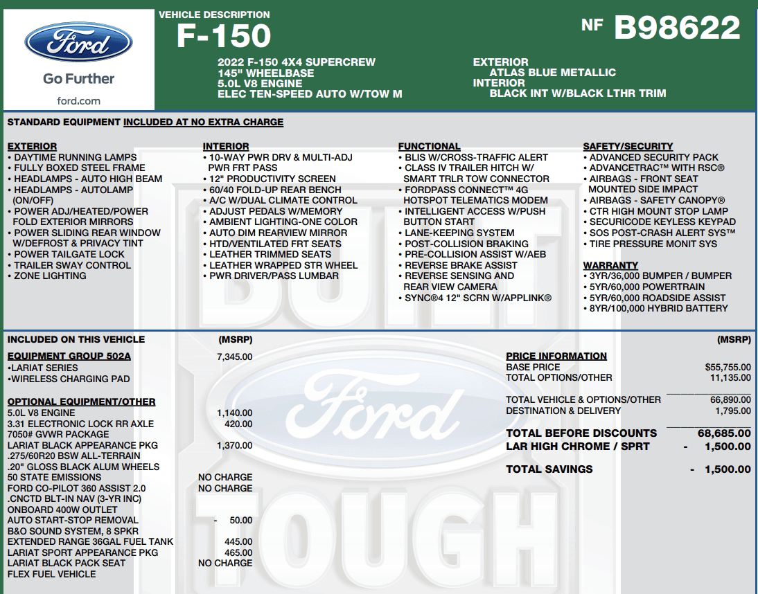 Ford F-150 Chip hold My22 & My23 1670249934865