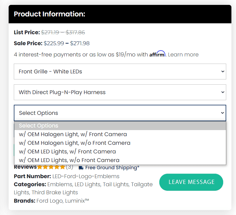 Ford F-150 OEM LED front Ford oval??? 1671438799602
