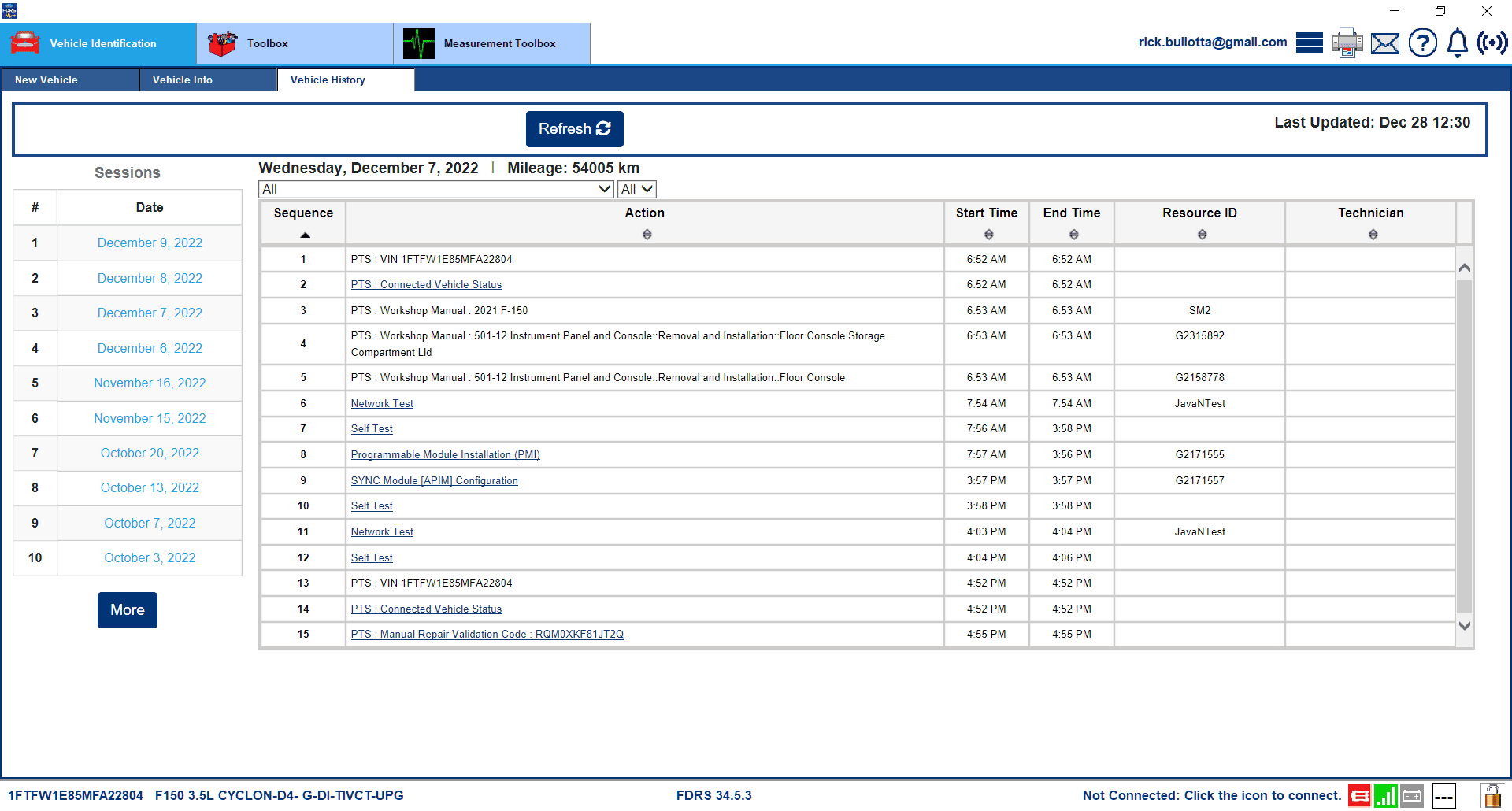 Ford F-150 ECU module programming guide using FDRS 1672248836829