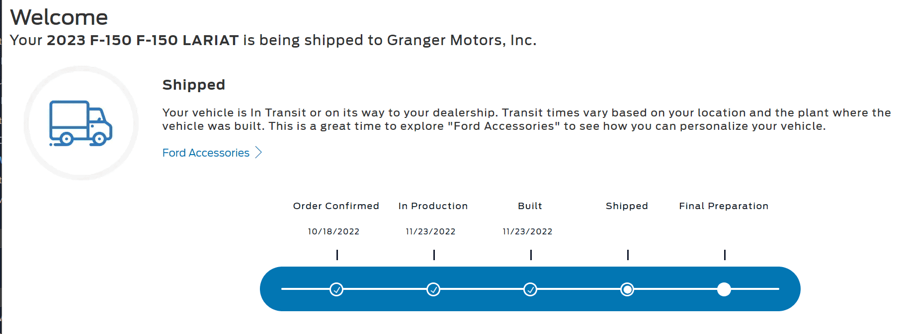 Ford F-150 11/21/22 - Build Week - MY 23 1673301529268