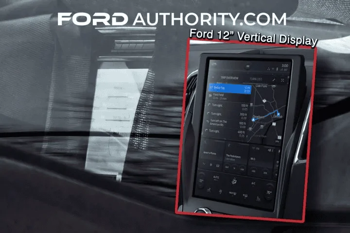 Ford F-150 Vertical entertainment screen for MY2024 1673366539538