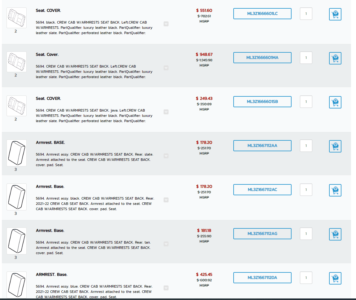 Ford F-150 Upgrade Rear Seat with fold down armrest? 1673372191639