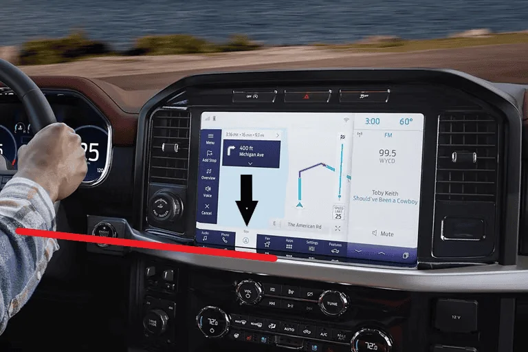 Ford F-150 Vertical entertainment screen for MY2024 1673471752947