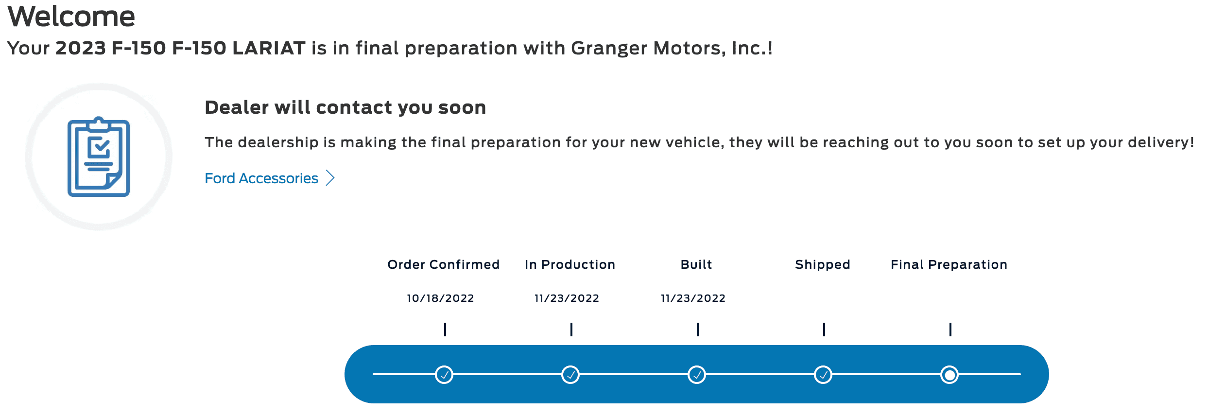 Ford F-150 11/21/22 - Build Week - MY 23 1673995673935