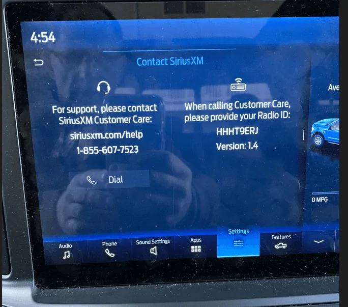 Ford F-150 MY22 Adding SiriusXM 1677355773404