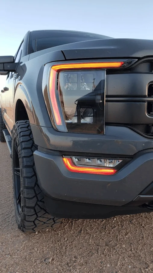 Ford F-150 Amber/Orange DRL halos and fogs 1677872501894