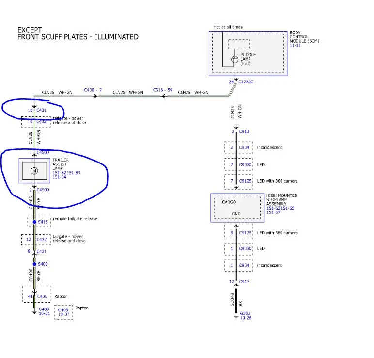 Ford F-150 Wiring to tailgate 1678472446839