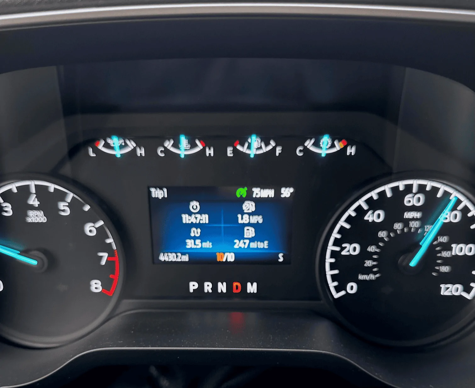 Ford F-150 Trip MPG keeps reseting all by itself 1681149292105