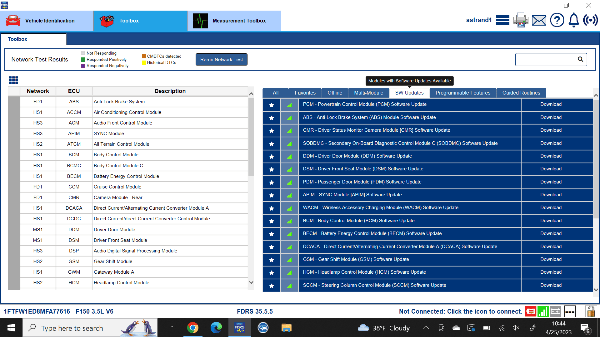 Ford F-150 ECU module programming guide using FDRS 1682433870651