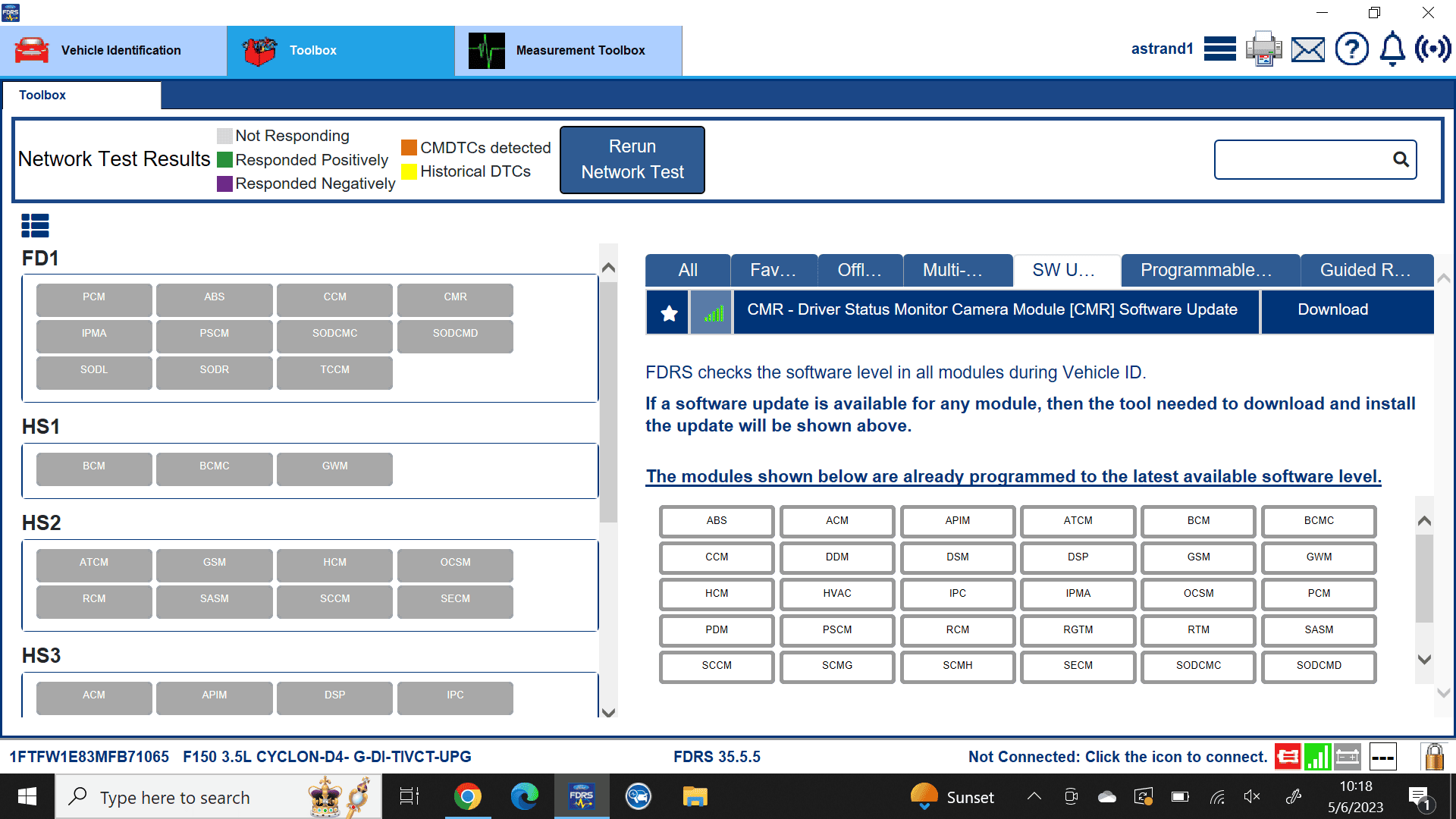 Ford F-150 ECU module programming guide using FDRS 1683382735280