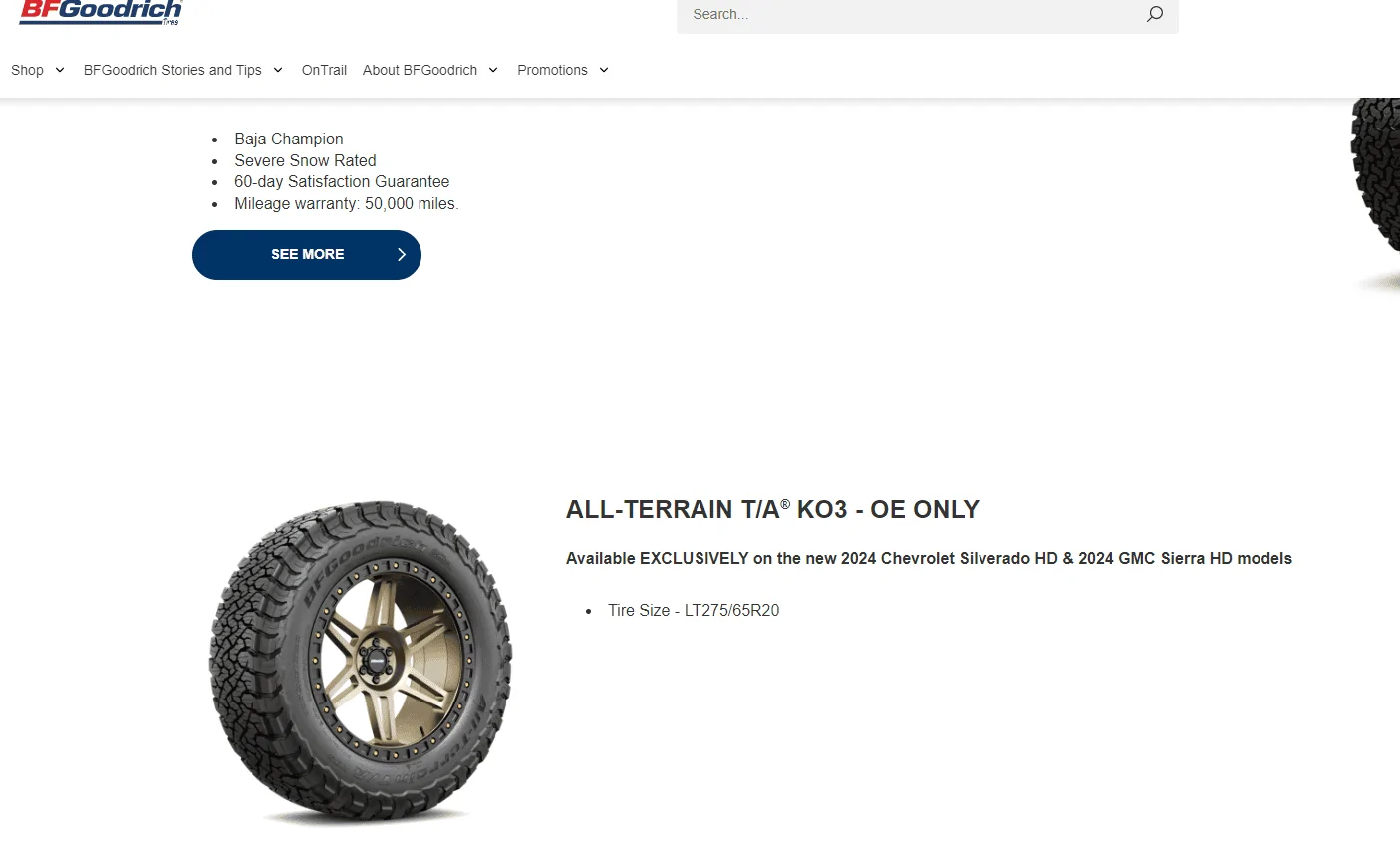 Ford F-150 BF Goodrich All Terrain T/A KO3 1684158002419