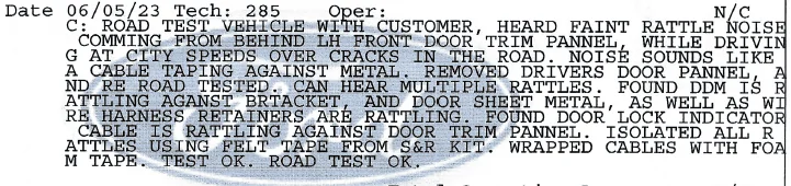 Ford F-150 Door Panel Rattle 1692847391282