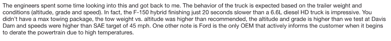 Ford F-150 Powerboost Overheated while Towing 1693681122110