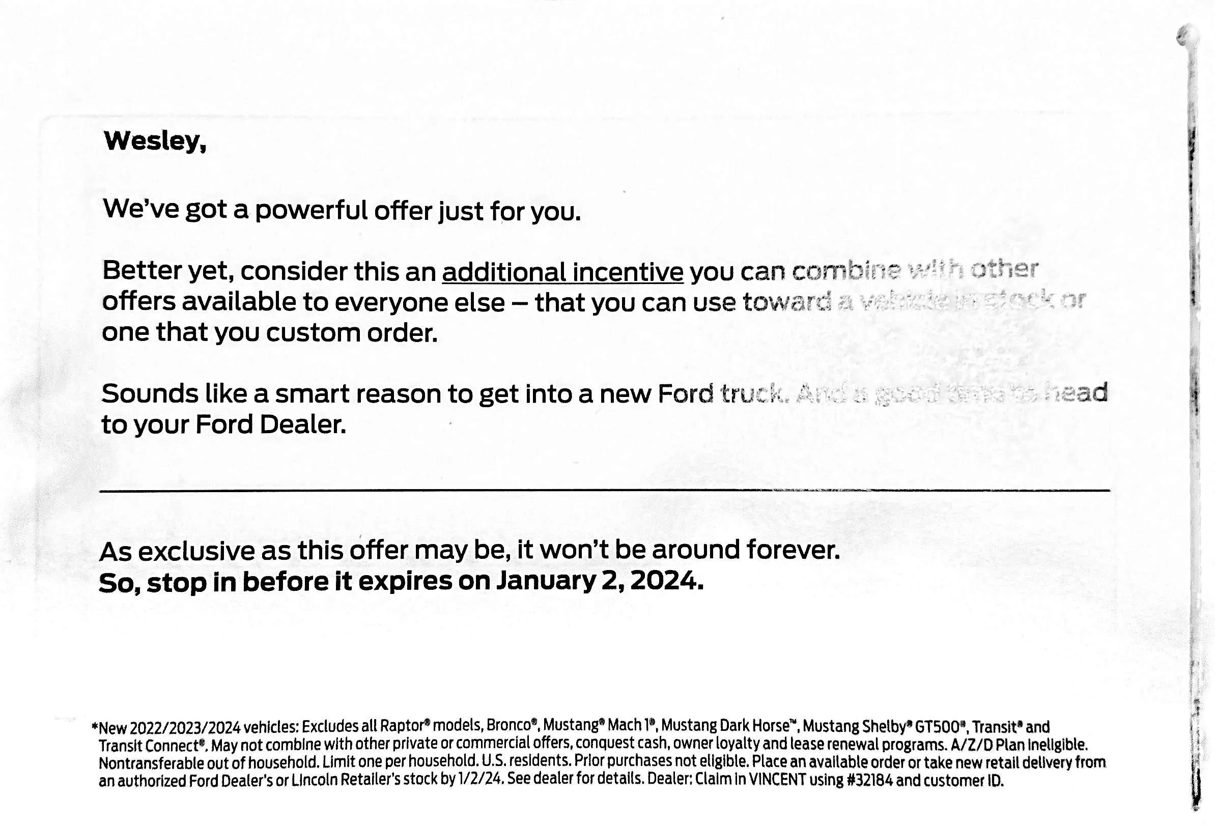 Ford F-150 2024 Order placed.  The wait begins 1697348832452