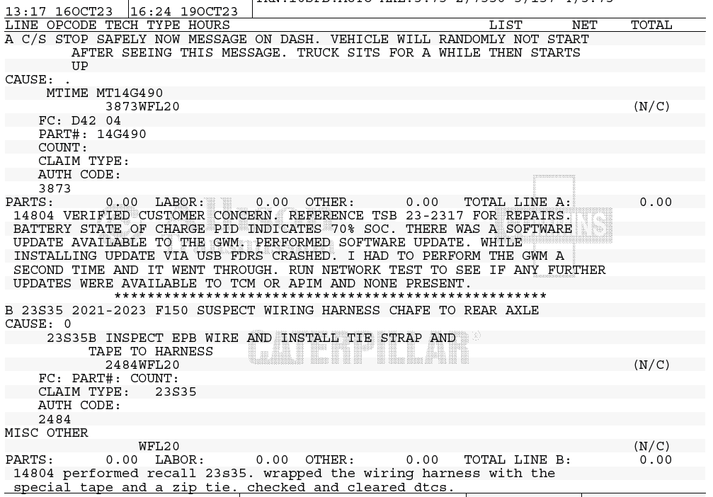 Ford F-150 Ford Special Service Message regarding Stop Safely Now 1697980601532