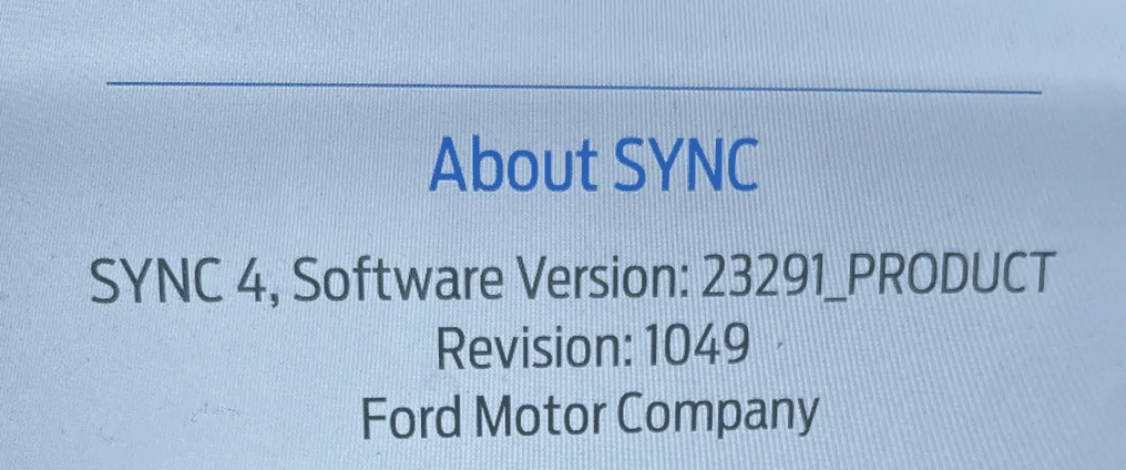 Ford F-150 Ford Power-Up 6.3.0  SYNC version 23291 1701976147314