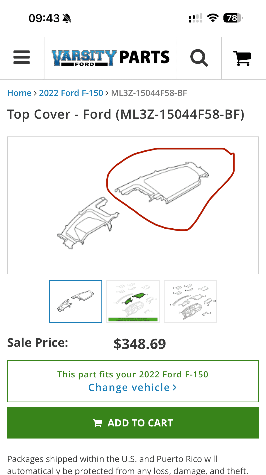 Ford F-150 Help with cluster bezel part number 1704725022891