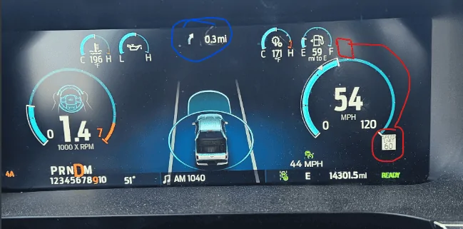 Ford F-150 Speedometer settings changed? 1707828943105