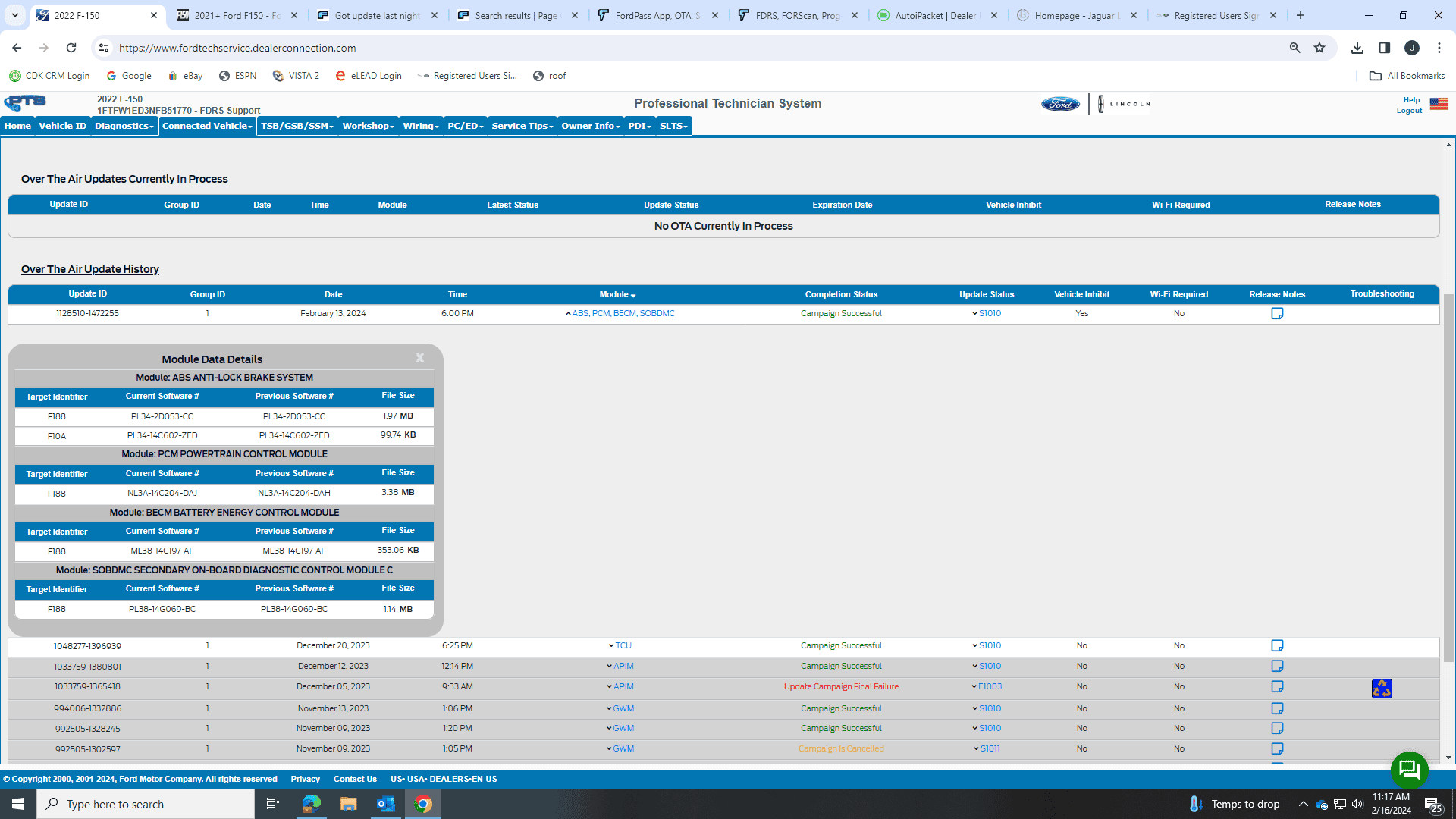 Ford F-150 Got update last night 1708100241019