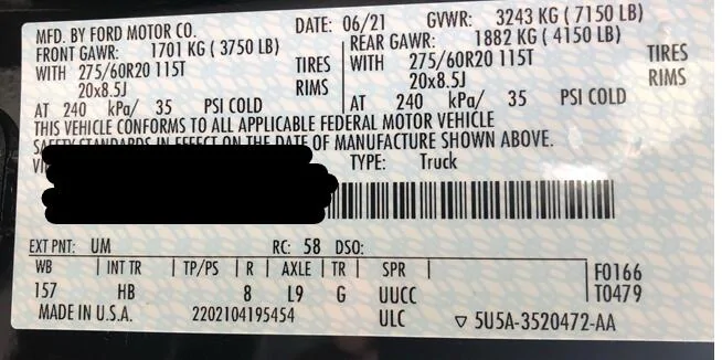 Ford F-150 Picked this up at Granger Ford and drove back to Bay Area CA -- 4 Days 1950 miles delivery trip 1723032434084-pu