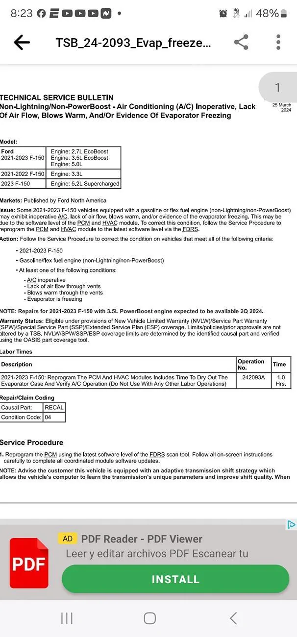Ford F-150 Air Conditioning quit working/ blowing 1723923750480-pa