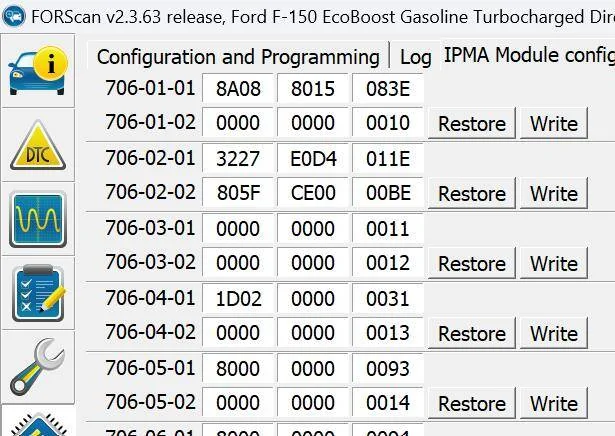 Ford F-150 2021+ F-150 FORScan List / Database / Spreadsheet 1731647709291-j8