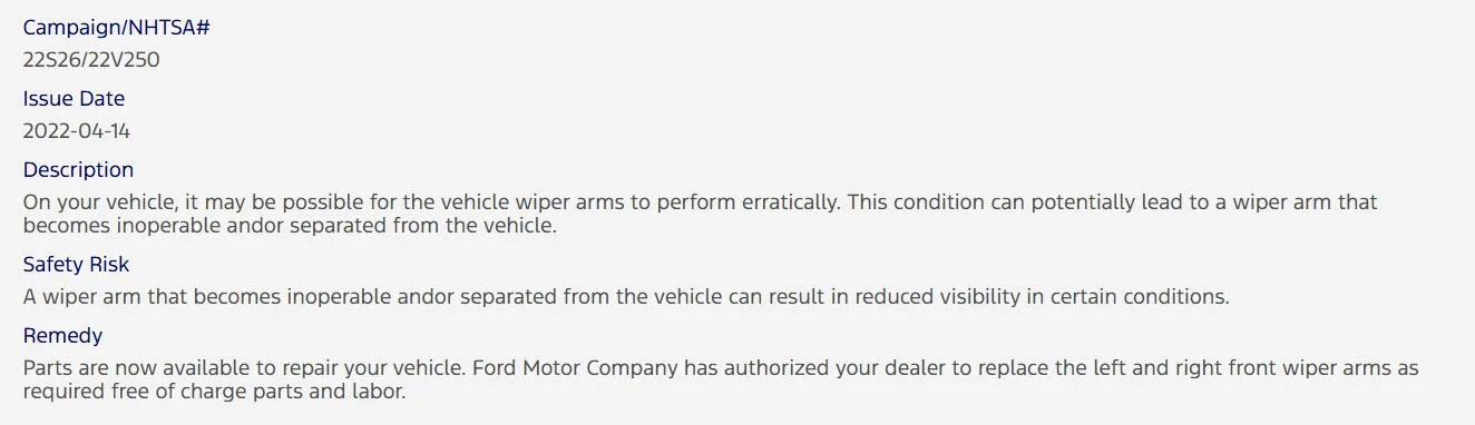Ford F-150 Wiper arm broken.  looking for suggestions 1733968367239-jr