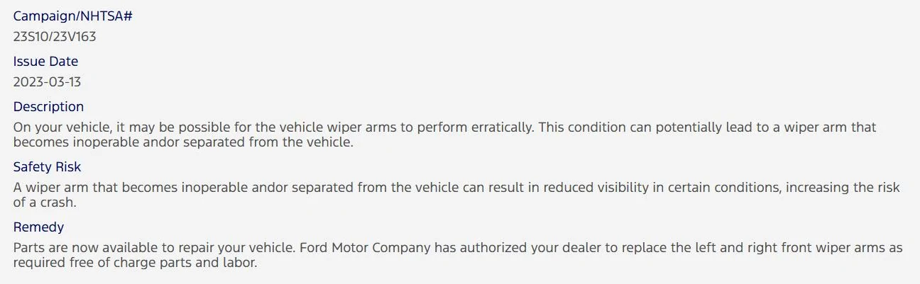 Ford F-150 Wiper arm broken.  looking for suggestions 1733968443461-ya