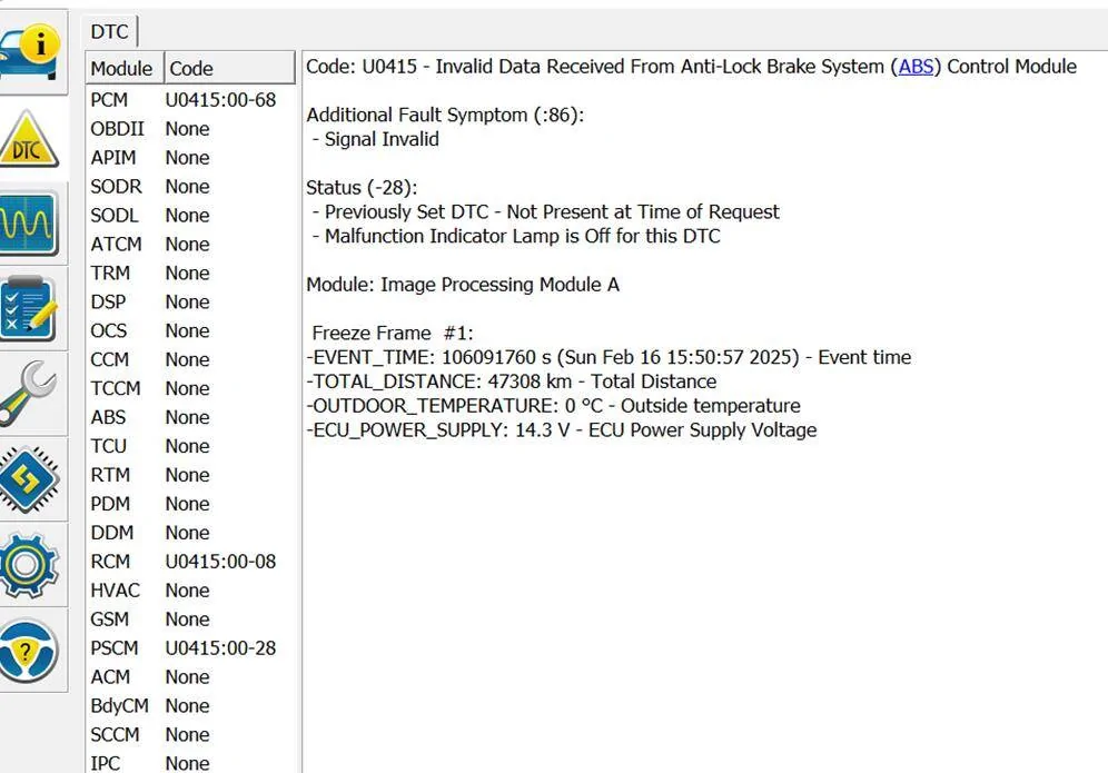 Ford F-150 All safety systems getting disabled when cold and wet? 1740146618407-sd
