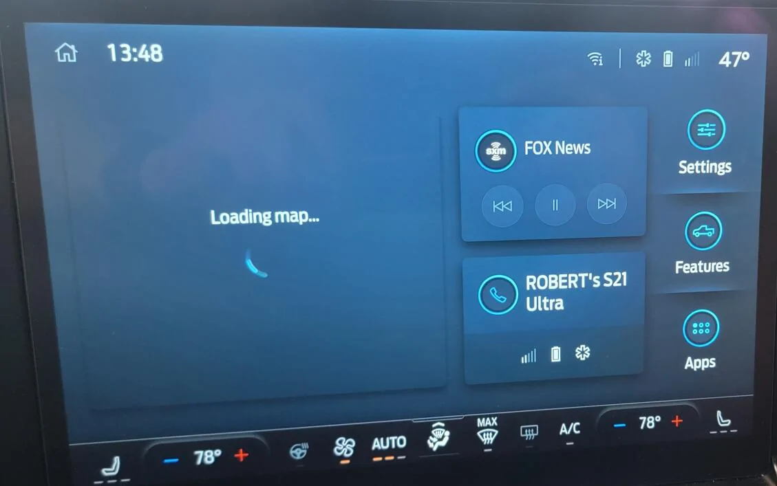 Ford F-150 HVAC Controls on screen 1740509577808-8g