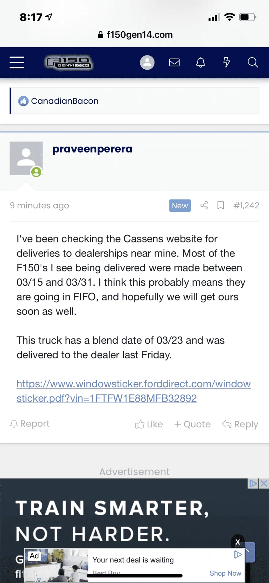 Ford F-150 03/15 Build Week 1D9559B4-BF1F-47A8-B990-CAF83F0FC887