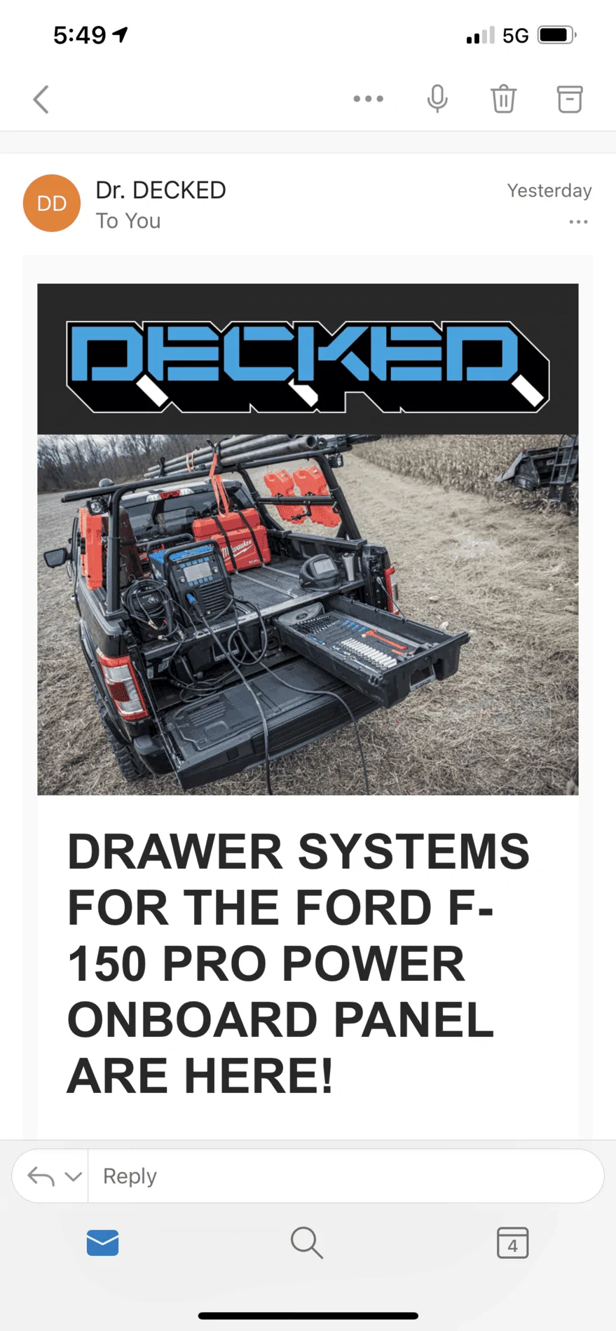 Ford F-150 Decked Drawer System with Propower access 1F576B9C-D1BD-4DD1-B0C9-1FE9068147B8