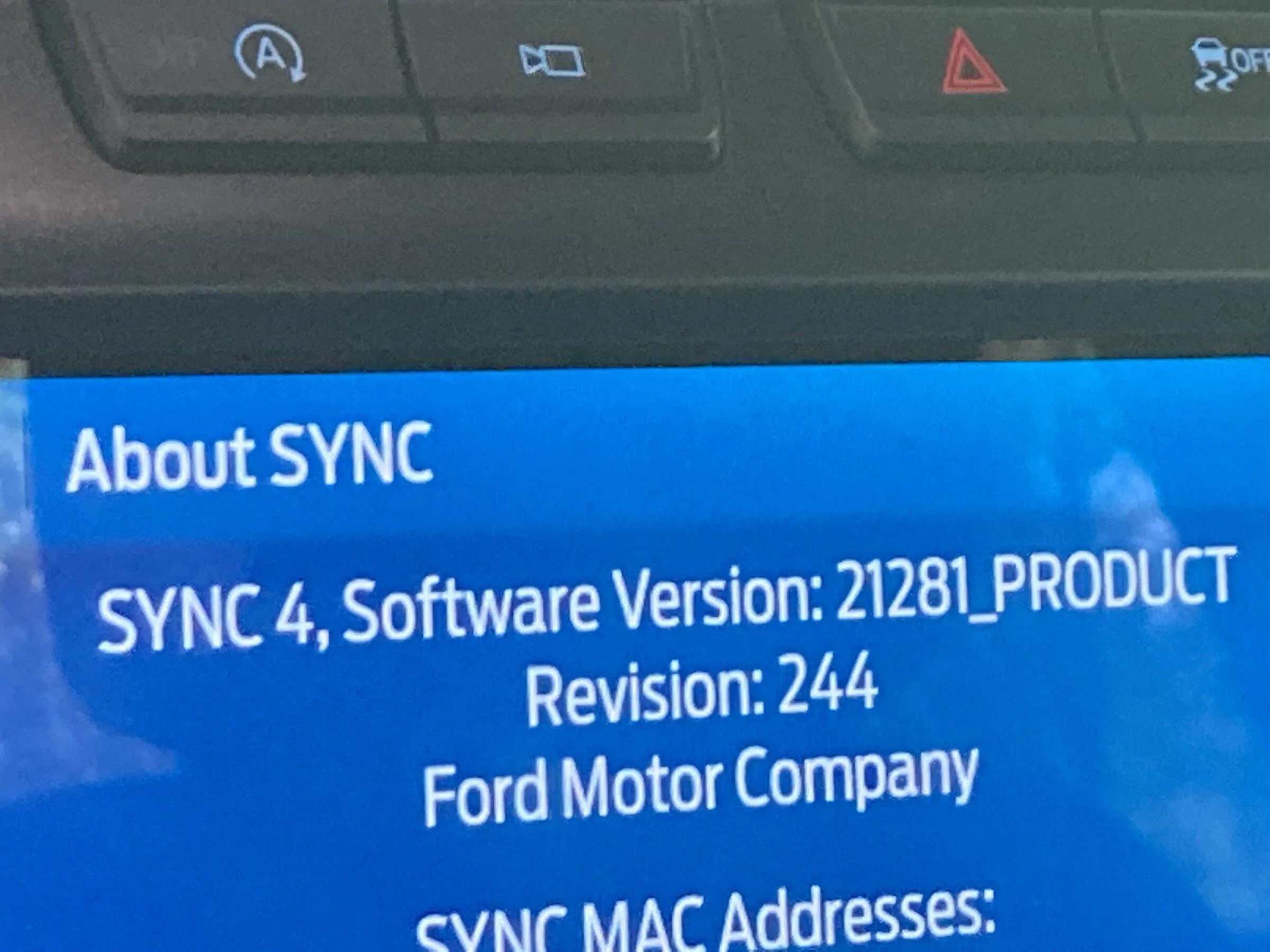 Ford F-150 Partial update? Interface issues. Ford site shows nothing to download. 2