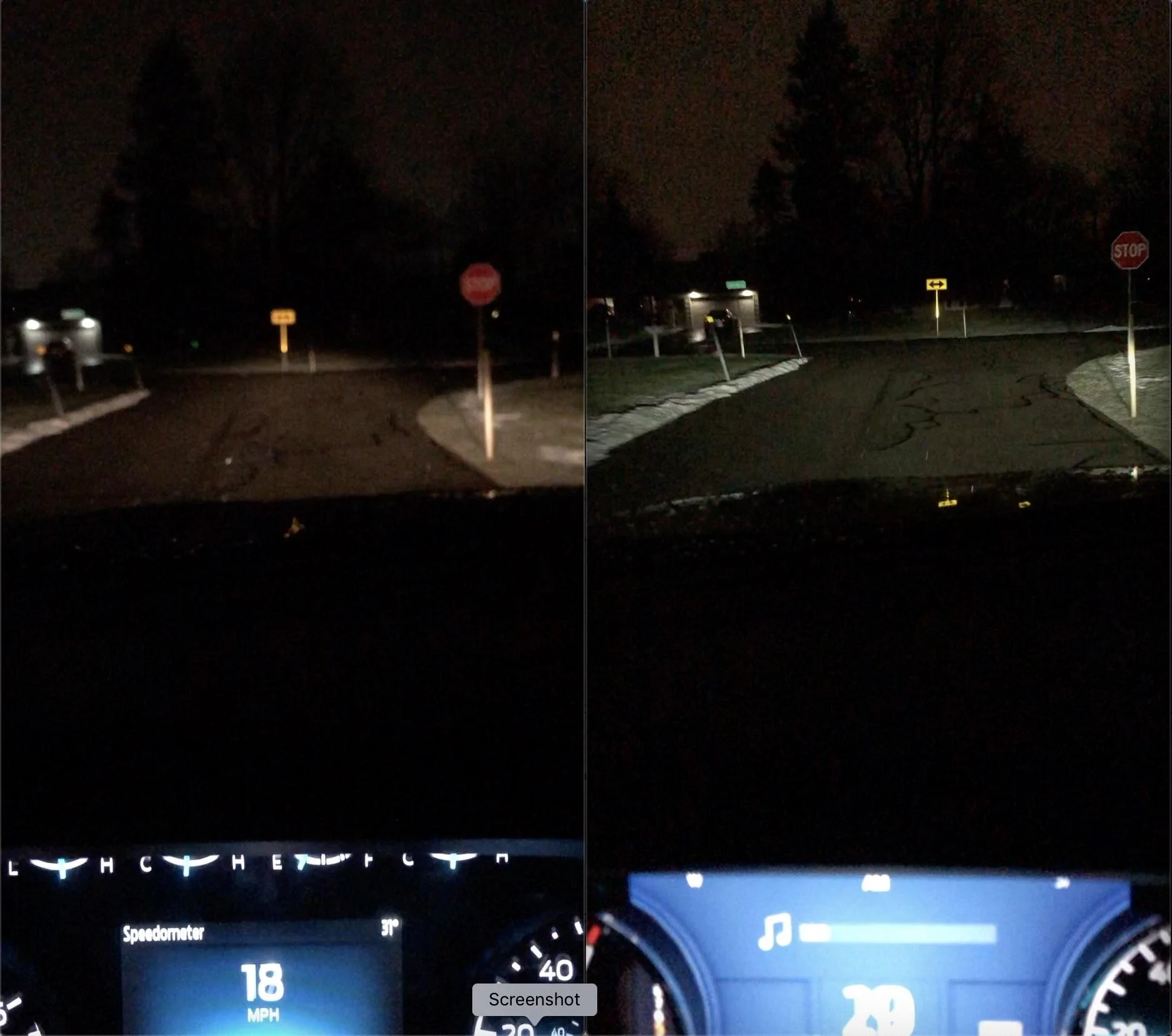 Ford F-150 Halogen vs LED headlights on 2021 F-150 -- real world comparison pics 2