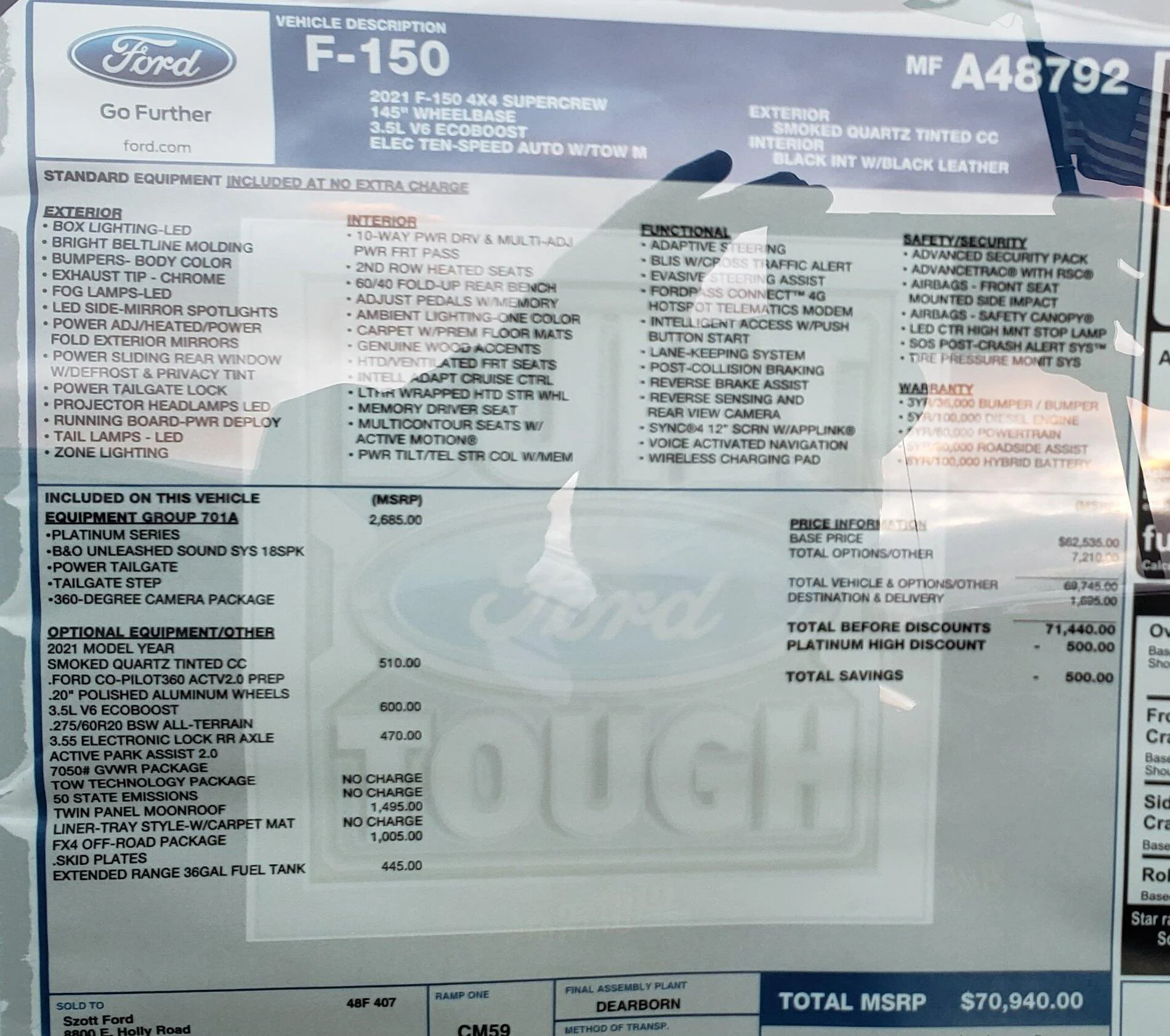 Ford F-150 2021 F-150 Payload Stickers 2021-01-08 17.06.10