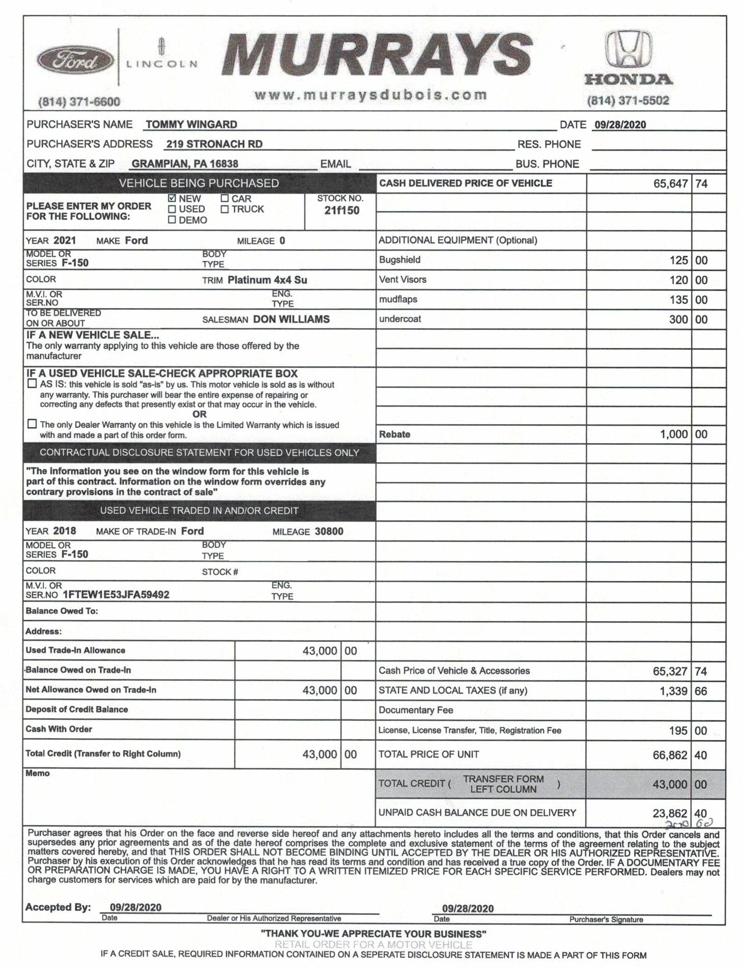 Ford F-150 2021+ F-150 Orders Tracking List & Stats [Enter Yours!] 2021 F-150 Invoic