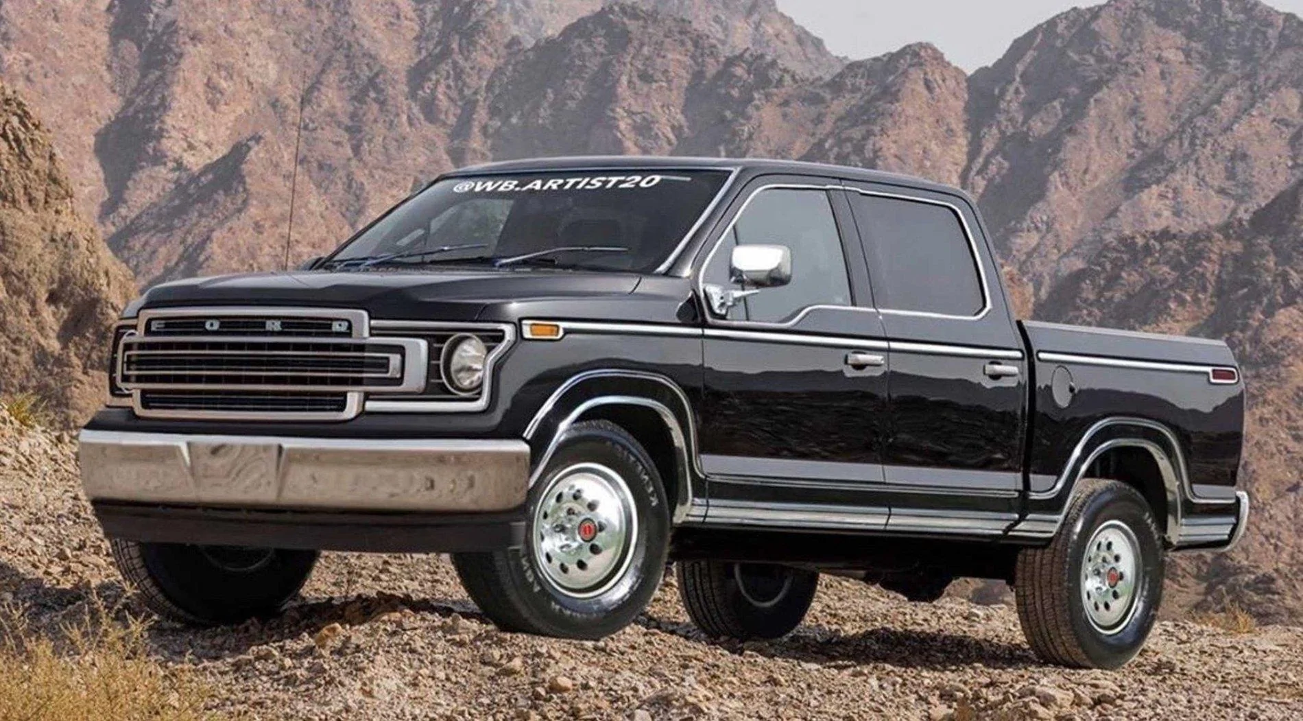 Ford F-150 2021 F-150 Retro Design Rendering 2021-f-150-retro